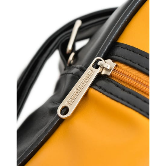 Lambretta Unisex Volwassen Logo Cabin Tas (Zwart/Mosterd) - Image 4