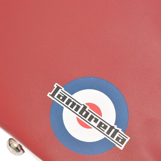 Lambretta Unisex Retro Tas voor Volwassenen (Bourgogne/Wit) - Image 3