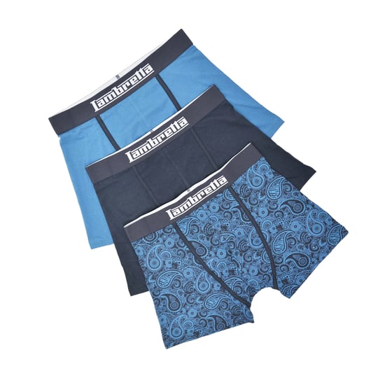 Lambretta Heren Paisley Boxershorts (Set van 3) (Marine) - Image 2