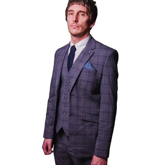 Lambretta Mens Bradley Checked Blazer (Slate) - Image 3
