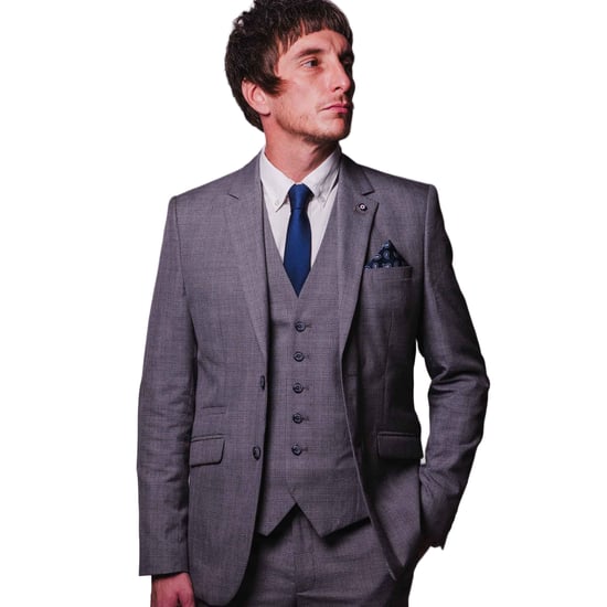Lambretta Mens Dawson Checked Blazer (Grey) - Image 2