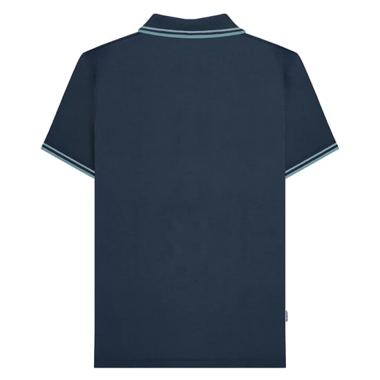 Lambretta Mens SS25 Houndstooth Big & Tall Polo Shirt (Navy) - Image 2