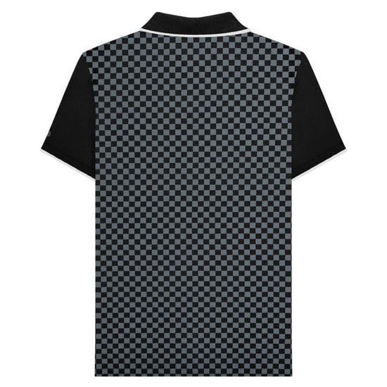 Lambretta Mens Two Tone Big & Tall Polo Shirt (Black) - Image 2