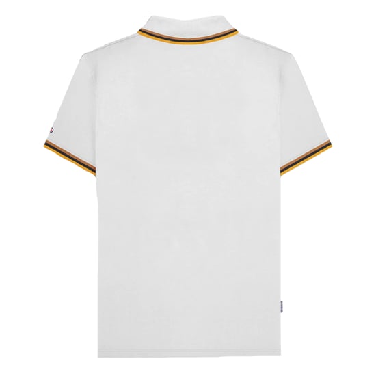 Lambretta Heren SS25 Triple Tipped Groot & Lang Poloshirt (Wit/Tabak/Navy/Goud) - Image 2