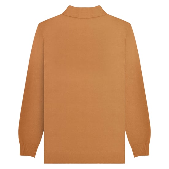 Lambretta Heren AW24 Vintage poloshirt met lange mouwen (Tabak) - Image 2