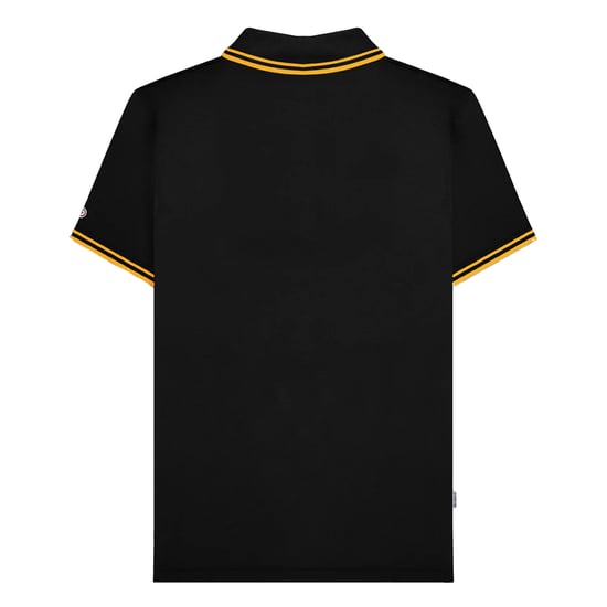 Lambretta Heren SS25 Twin Tip Poloshirt (Zwart/Goud) - Image 2