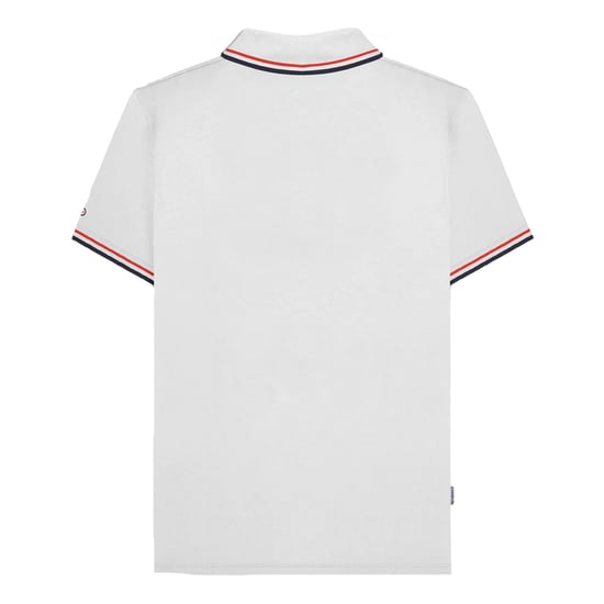 Lambretta Heren SS25 Twin Tip Poloshirt (Wit, Rood, Marine) - Image 2
