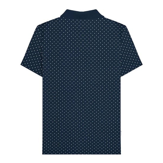 Lambretta Heren SS24 Polka Dot Poloshirt (Marine) - Image 2