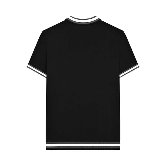 Lambretta Mens Valero Knitted Tipped Short-Sleeved Polo Shirt (Black) - Image 2