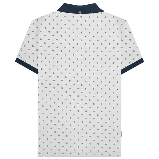 Lambretta Mens AW24 Target Polo Shirt (White/Navy) - Image 2