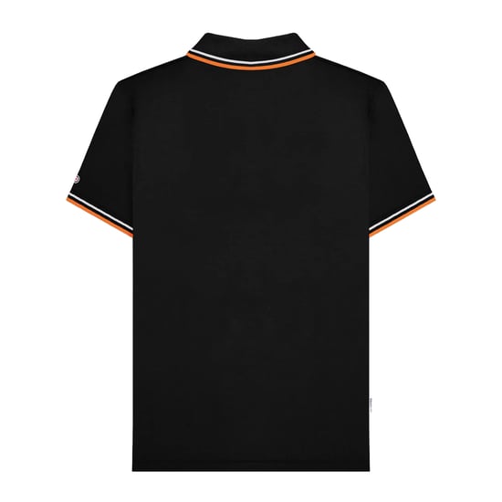 Lambretta Heren SS25 Twin Tip Poloshirt (Zwart, Wit) - Image 2