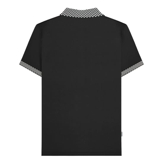 Lambretta Mens SS25 Two Tone Big & Tall Polo Shirt (Black) - Image 2