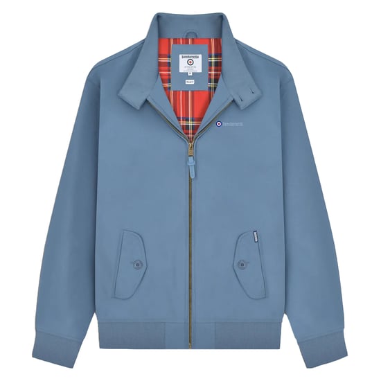 Lambretta Mens Shower Resistant Harrington Jacket (Mid Blue) - Image 1
