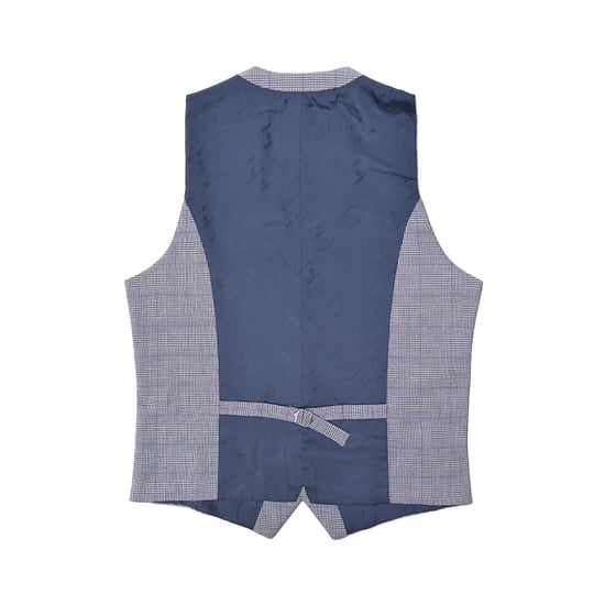 Lambretta Heren George Prince Of Wales Geruite Waistcoat (Grijs) - Image 2