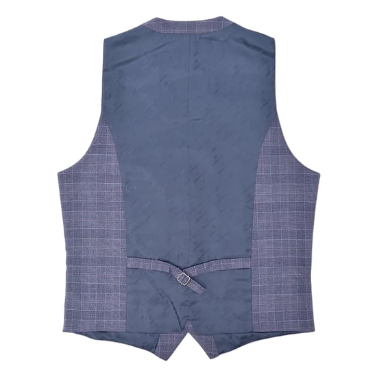 Lambretta Heren Bradley Geruite Waistcoat (Leisteen) - Image 2