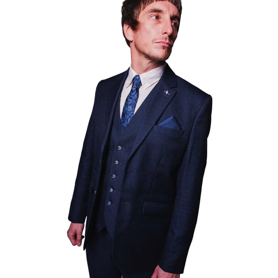 Lambretta Heren Spencer Geruite Gilet (Marineblauw) - Image 3