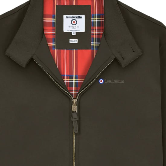Lambretta Harrington heren douchebestendig jack (Kaki Bruin) - Image 3