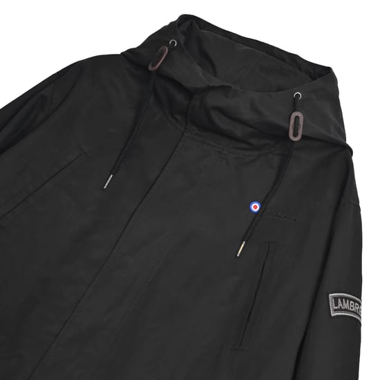 Lambretta Douchebestendige Parka Heren (Zwart) - Image 3
