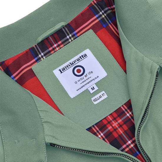 Lambretta Harrington heren douchebestendig jack (Groen) - Image 3