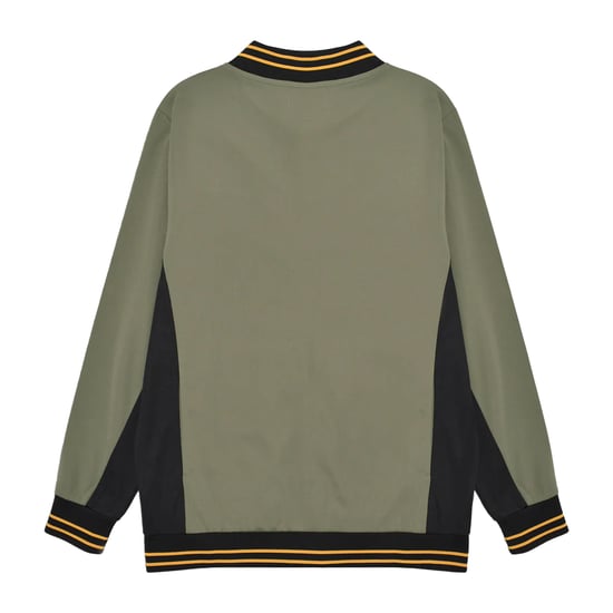 Lambretta Mens Vintage Track Jacket (Khaki Green/Black/Gold) - Image 2