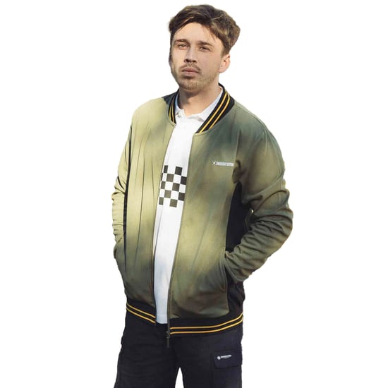 Lambretta Mens Vintage Track Jacket (Khaki Green/Black/Gold) - Image 3
