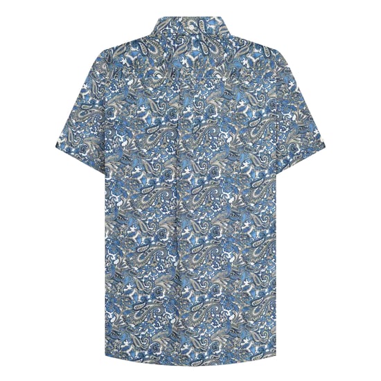 Lambretta Heren SS25 Paisley overhemd (Wit/blauw) - Image 2