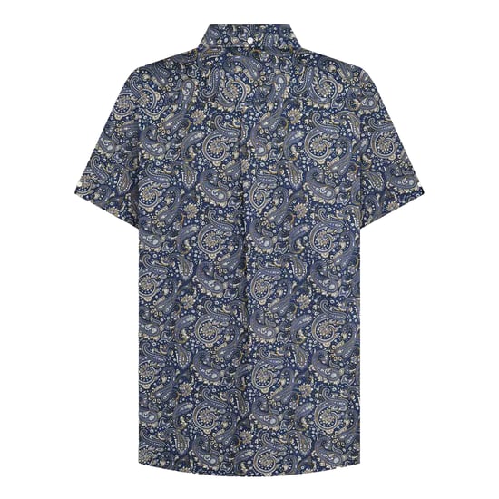 Lambretta Heren SS25 Paisley overhemd (Marine) - Image 2