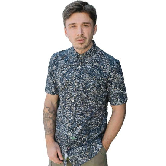 Lambretta Heren SS25 Paisley overhemd (Marine) - Image 3