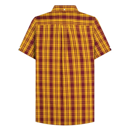 Lambretta Heren SS25 Geruit Overhemd (Bourgogne/Goud) - Image 2