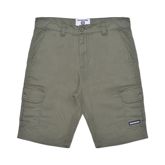 Lambretta Mens SS24 Cargo Shorts (Khaki Green) - Image 1