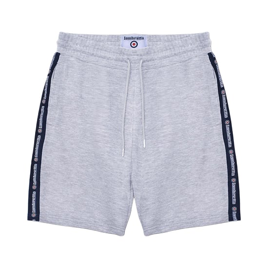 Lambretta Mens SS24 Taped Shorts (Grey Marl) - Image 1