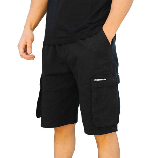 Lambretta Mens Utility SS25 Cargo Shorts (Black) - Image 3