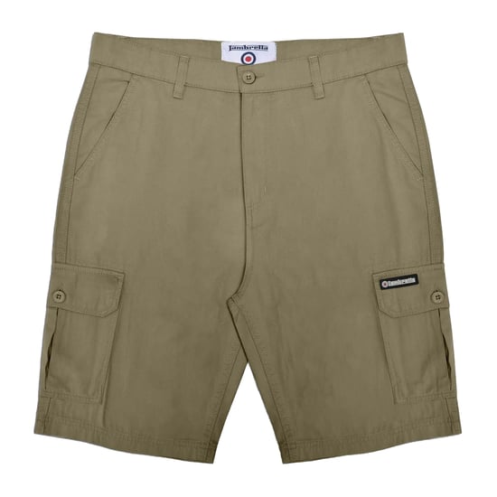 Lambretta Mens SS25 Cargo Shorts (Khaki Green) - Image 1