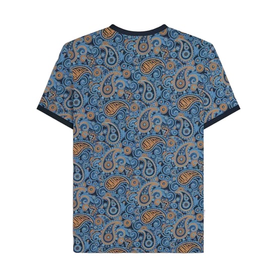 Lambretta Heren SS25 Paisley T-shirt (Marine/Tabak) - Image 2
