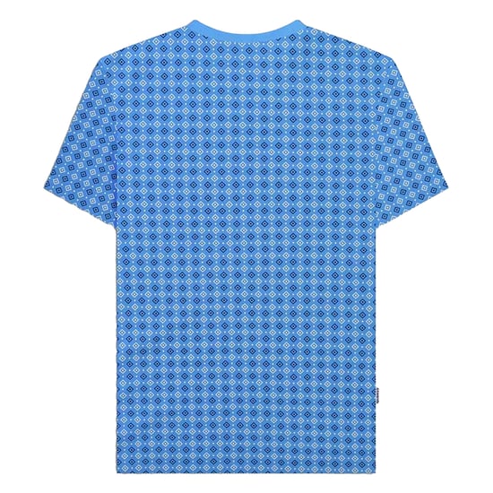 Lambretta Heren SS24 Geometrisch T-shirt met all-over print (Vallarta Blauw) - Image 2