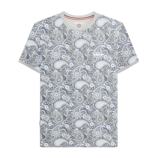 Lambretta Mens SS25 Paisley T-Shirt (Desert Sage) - Image 1