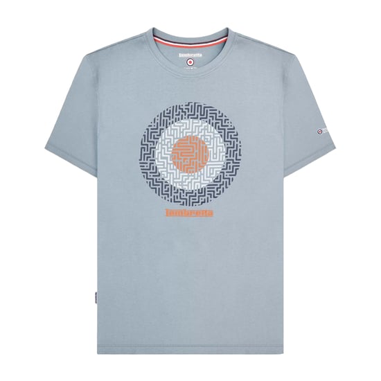 Lambretta Heren SS25 Geometrisch T-shirt (Schemerig blauw) - Image 1