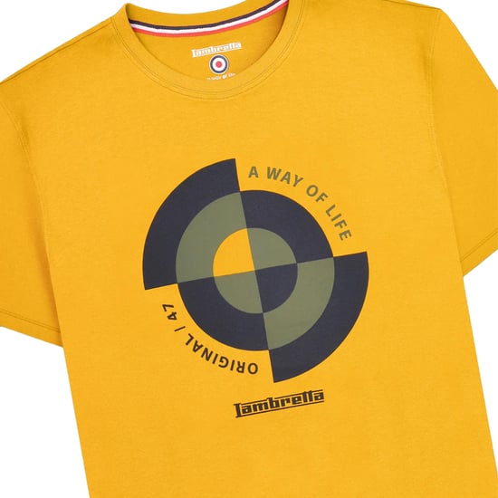 Lambretta Mens Target Quadrant T-Shirt (Gold) - Image 3