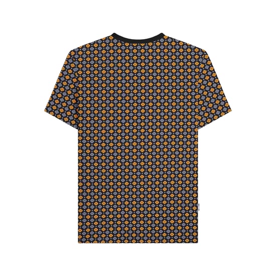 Lambretta Heren SS25 Geometrisch T-shirt (Zwart/Goud) - Image 2