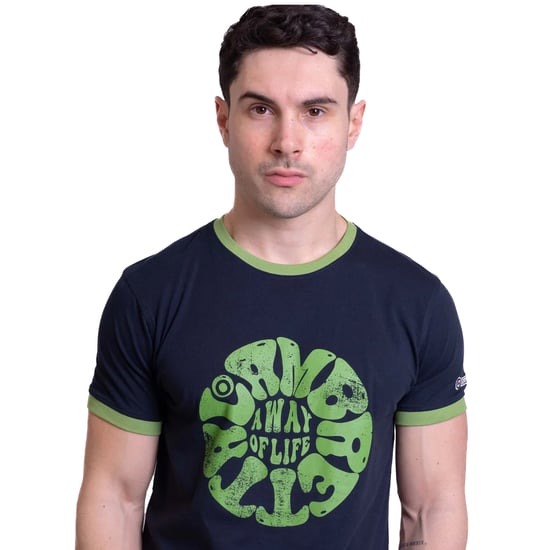 Lambretta Heren SS24 Ringer Festival T-Shirt (Marine) - Image 3
