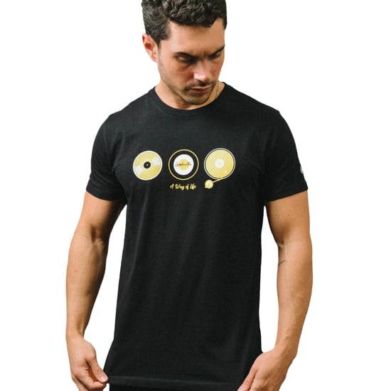Lambretta Heren A Way Of Life Vinyl Platen T-shirt (Zwart) - Image 3