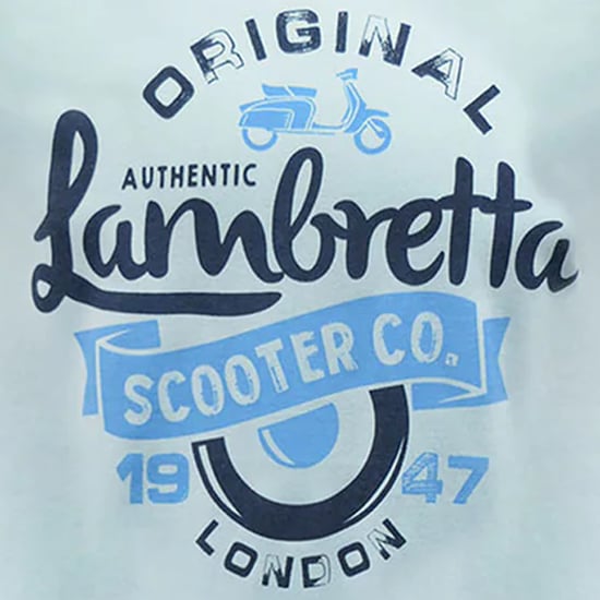 Lambretta Heren Scooter Groot & Lang T-Shirt (Koel Blauw) - Image 2