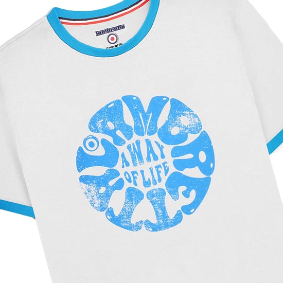 Lambretta Heren SS24 Ringer Festival T-Shirt (Wit) - Image 2
