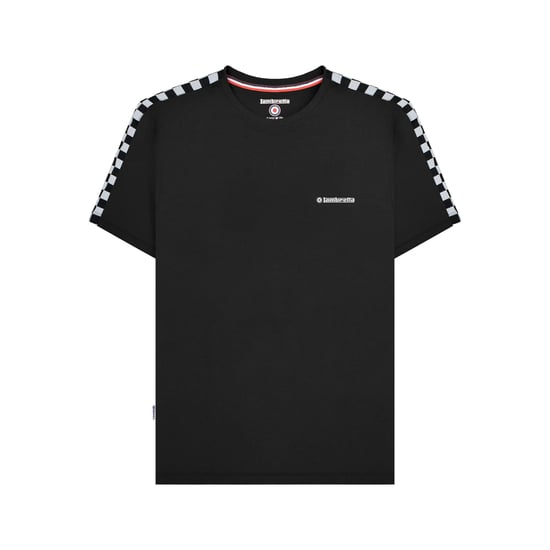 Lambretta Heren Tweekleurig Taped T-shirt (Zwart) - Image 1
