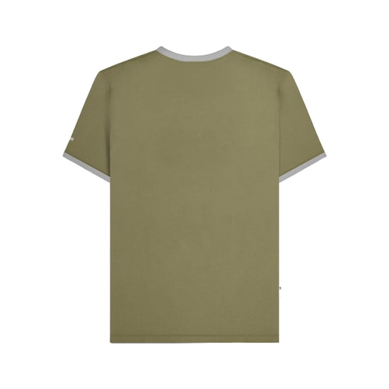 Lambretta Mens Target Ringer T-Shirt (Khaki Green/Grey) - Image 2
