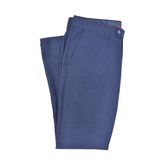 Lambretta Mens Spencer Checked Suit Trousers (Navy) - Image 3
