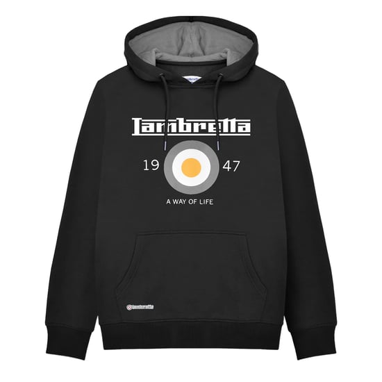 Lambretta Mens AW24 Target Hoodie (Black) - Image 1