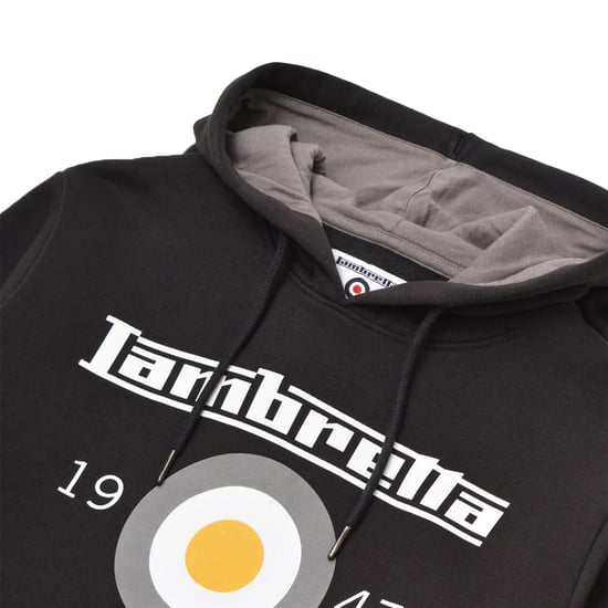 Lambretta Mens AW24 Target Hoodie (Black) - Image 3