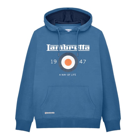 Lambretta Heren AW24 Target Hoodie (Donkerblauw) - Image 1