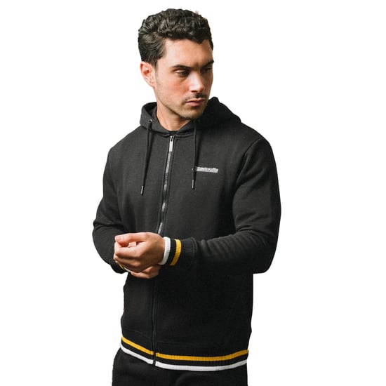 Lambretta Heren AW24 Full Zip Hoodie (Zwart/Goud) - Image 3